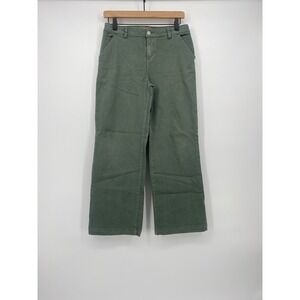 Cat & Jack Wide Leg Ultimate Stretch Pants Girls 14 Green Adjustable Waist